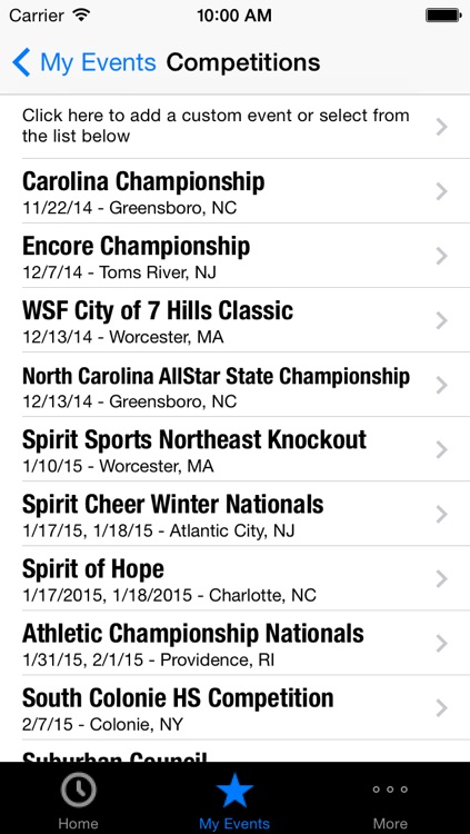 2015-16 All Star Cheerleading and Dance Competition Schedule & Countdown
