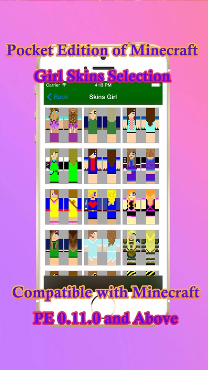 Girl Skins PE for Pocket Edition of Minecraft
