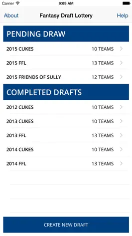 Game screenshot Fantasy Draft Lottery apk