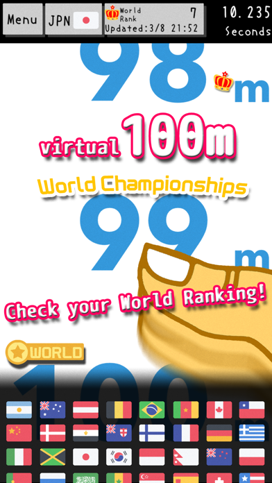 Screenshot #1 pour FingerDash - virtual 100m