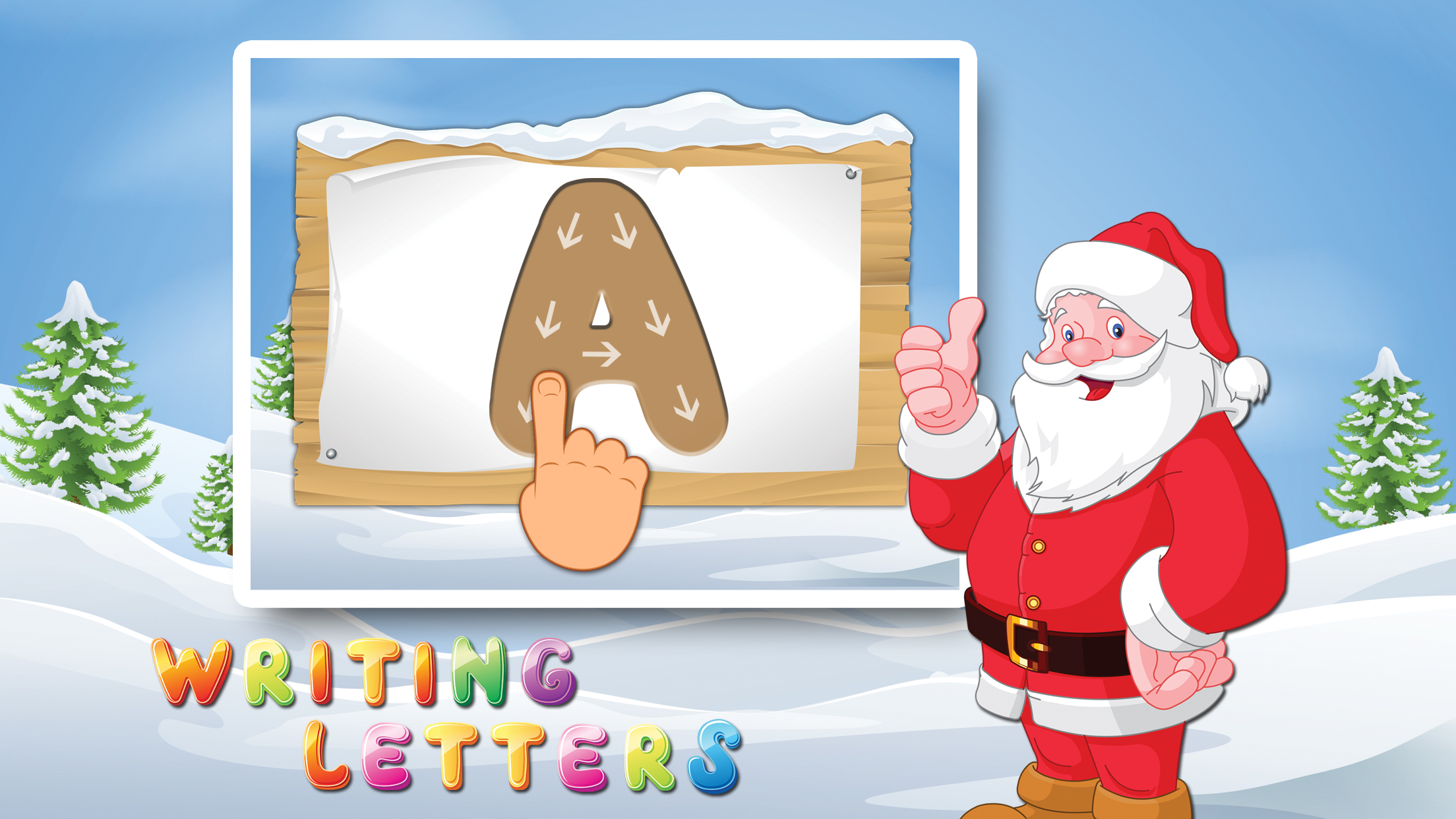 Letters with Santa Free - Kids Learn Alphabet and Letters screenshot 5