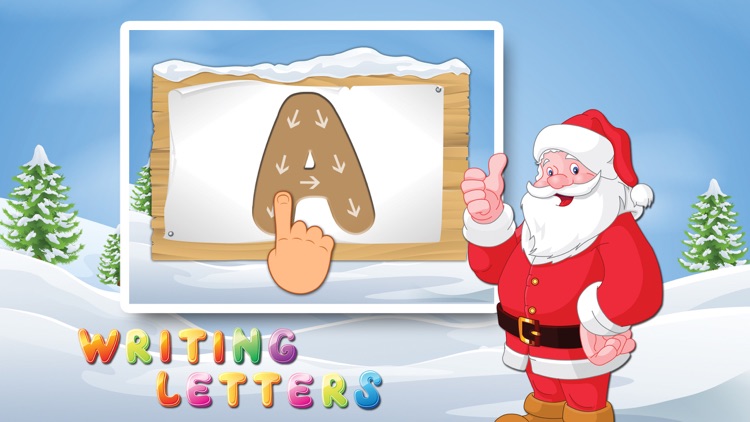 Letters with Santa Free - Kids Learn Alphabet and Letters screenshot-3