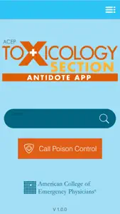 ACEP Toxicology Section Antidote App screenshot #1 for iPhone