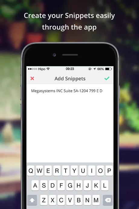 Snipboard - Keyboard for custom text snippets