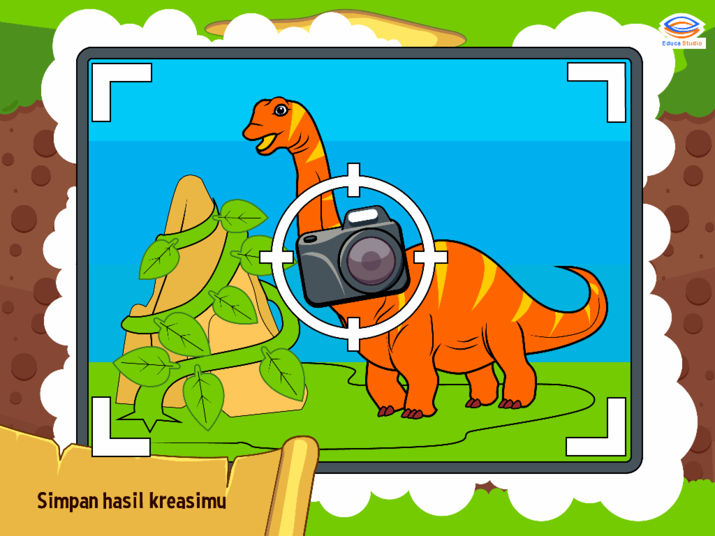 Marbel Mewarnai Dinosaurus