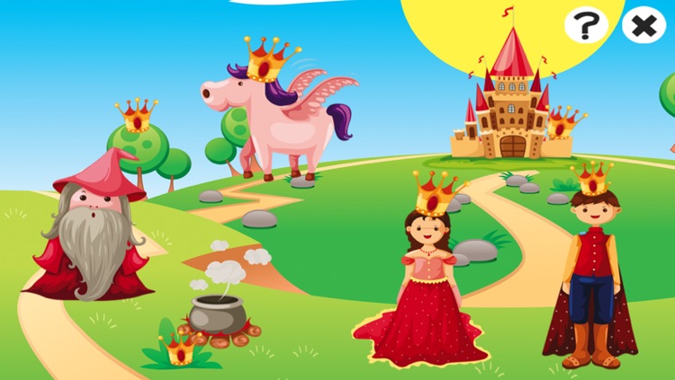 A Fairy Tale Learning Game for Children: learn with princess, wizard, knight & horse