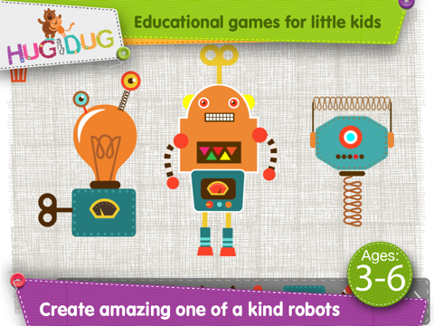 Screenshot #4 pour Robot Shapes Lab - HugDug Jeu de robots pour enfants.