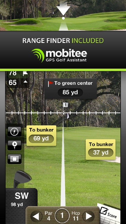 Mobitee Golf GPS Rangefinder Scorecard Flyover screenshot-3