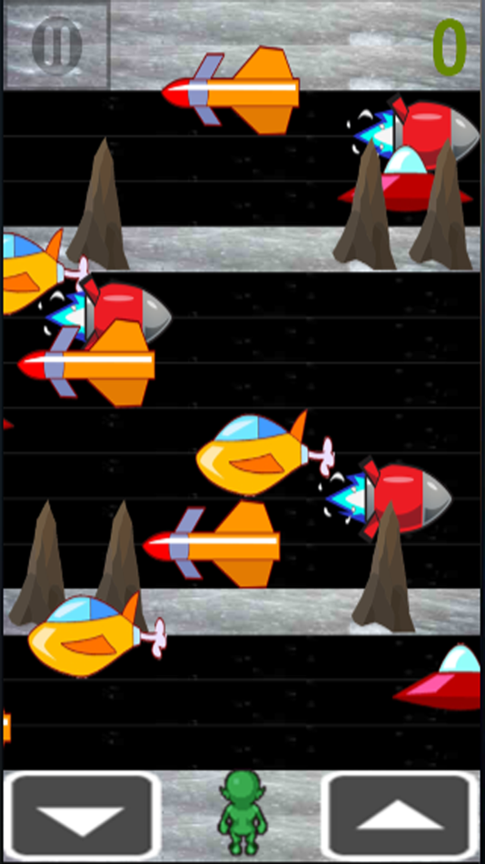 #2. Alien robots invaders run cross road in the space (iOS) โดย: Perachai Wongsinwises