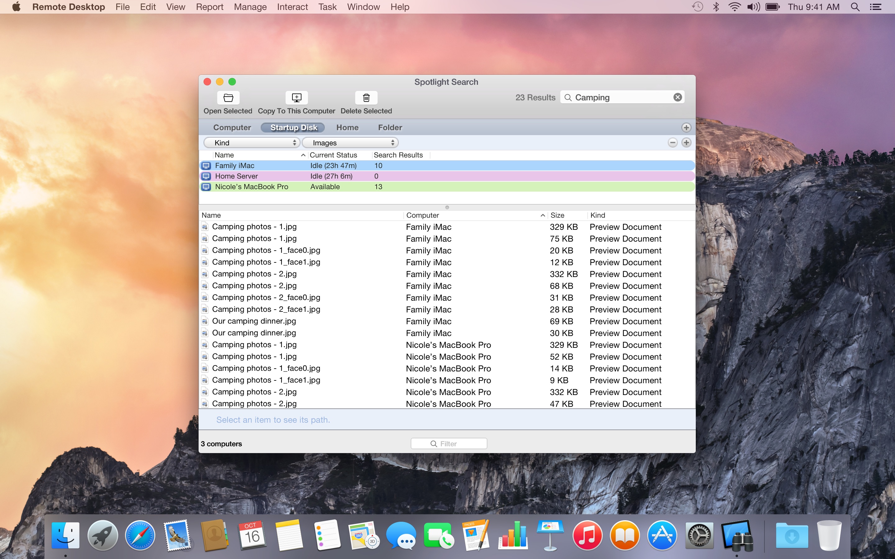 Screenshot do app Apple Remote Desktop