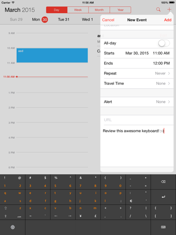 Screenshot #4 pour Full Keyboard (for big fingers)