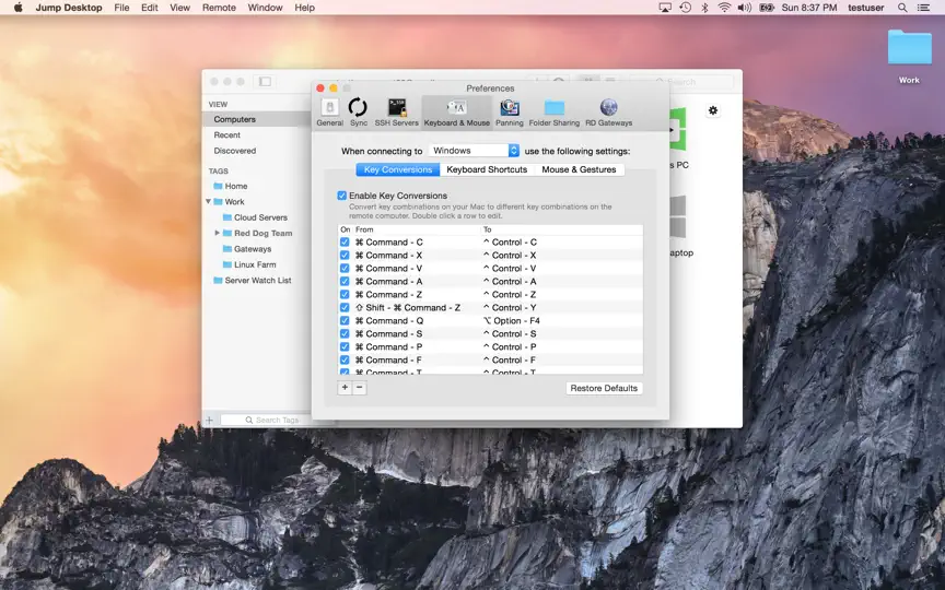 Screenshot von Jump Desktop (RDP, VNC, Fluid) auf dem iPhone 3