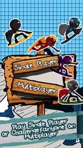 A Superhero Stickman Run - Amazing Mountain Snowboard Racer screenshot #3 for iPhone