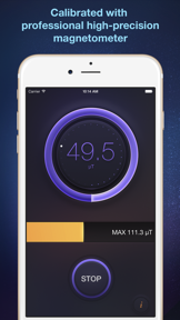 Tesla Meter - magnetic and gauss field measurement tool and metal detector screenshot