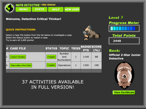 Screenshot #6 pour Math Detective® Beginning (Free)