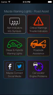 app for mazda with mazda warning lights and road assistance iphone screenshot 1