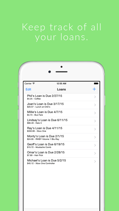 Screenshot #1 pour iOU - Loan Tracking