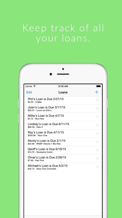 iOU - Loan Tracking