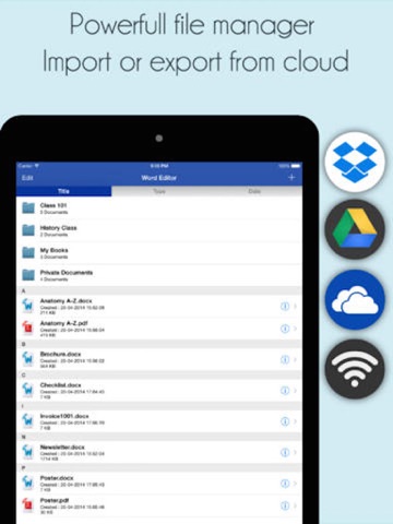 Screenshot #5 pour Quick Docs Lite - Office Suite for PDF, Quickoffice, Microsoft Word and Class Notes edition