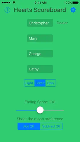 Game screenshot Hearts Scoreboard - Keep Track of your Hearts Scores! apk