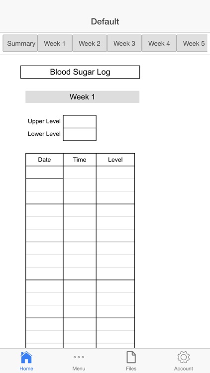 Blood Sugar Log