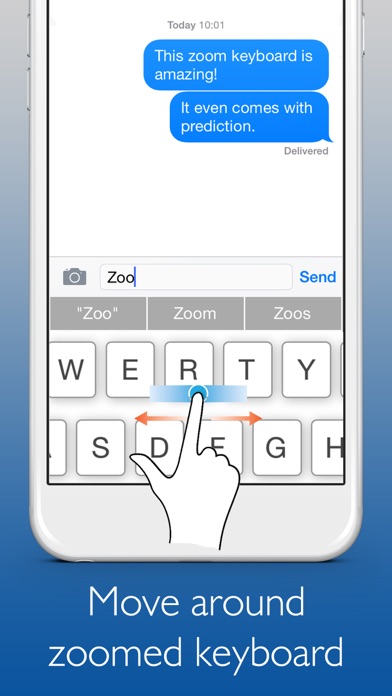 Screenshot #3 pour Zoom Keyboard – with Prediction: Custom Keyboard for iOS8