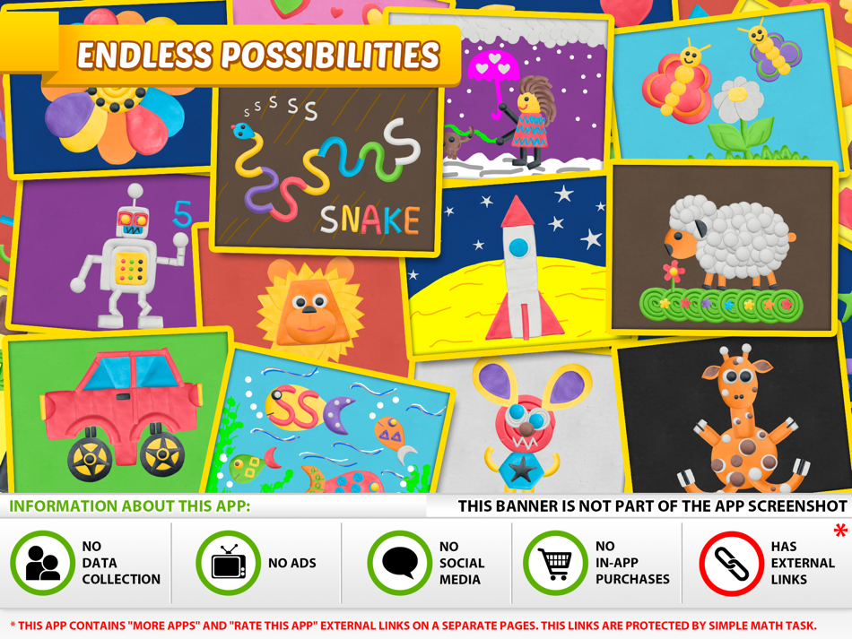 #5. Imagination Box - creative fun with play dough colors, shapes, numbers and letters (iOS) Podle: Software Smoothie