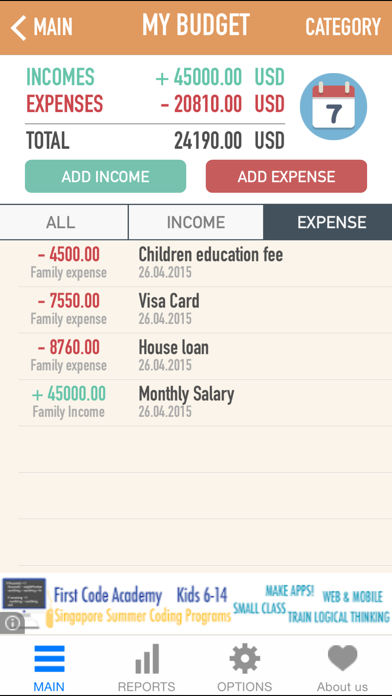 Screenshot #1 pour Expenses and income management premium tracker lite