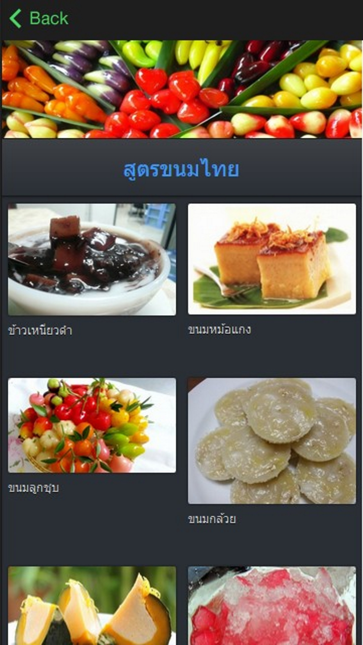 สูตรขนมหวานไทย