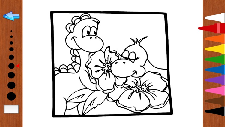 Kids Coloring Book - Cute Dinosaurs Park Learning for Fun