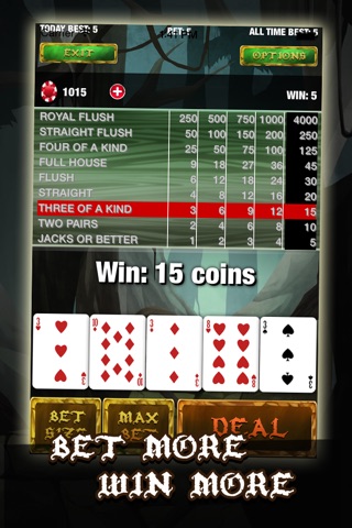 Jungle Temple Video Poker - Fun Casino Gambling Blast PRO screenshot 4