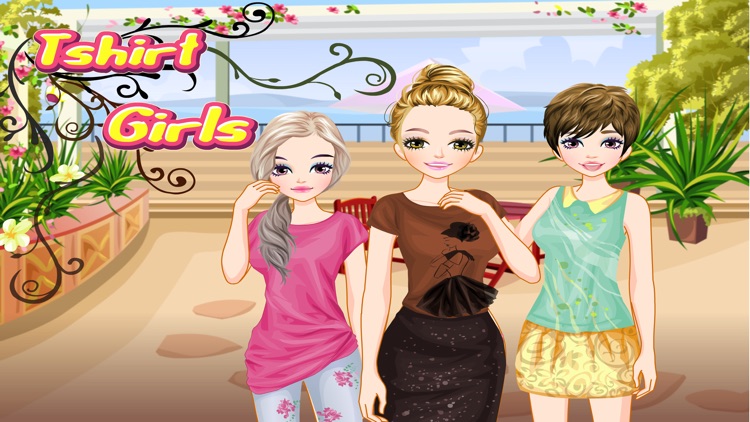 T-shirt Girls - Dress up and make up game for kids who love fashion t-shirts
