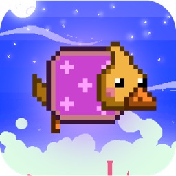 Flying Rainbow Dog & Bird - Fun Free Easy Physics Tap Jump 8-Bit Pixel Adventure For Kids