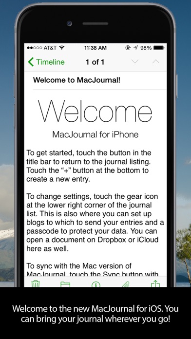 MacJournal for iPhone screenshot1