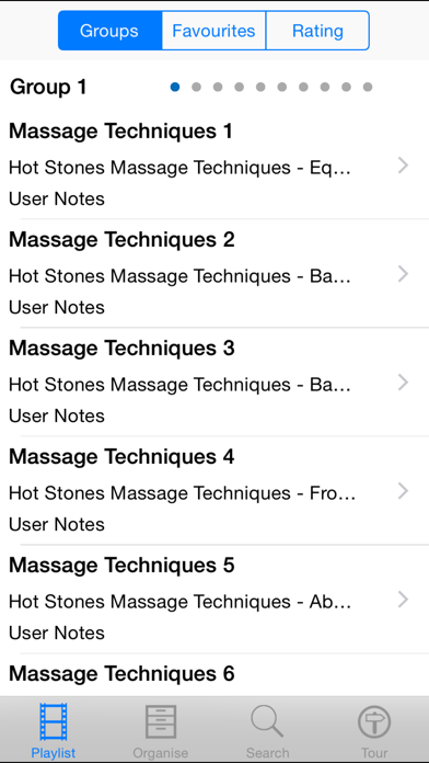 Massage Techniques. Screenshot