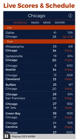 Game screenshot Chicago Football Radio & Live Scores hack