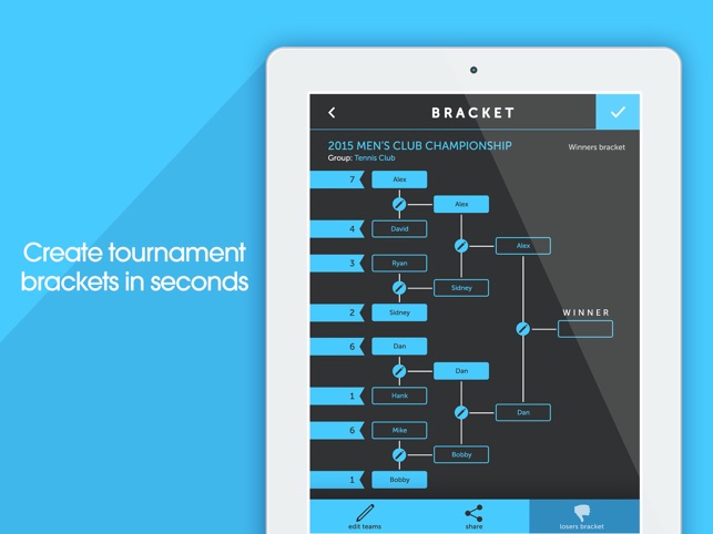 My Bracket + Tournament Manager for Amateur Sports