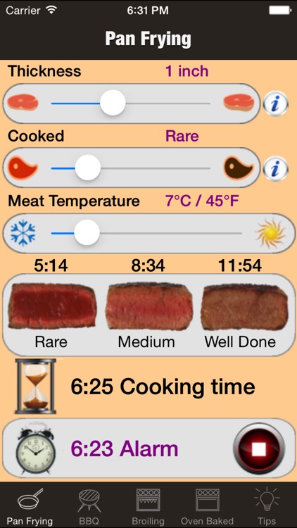 perfect steak timer: bbq, grill, fry and broiling