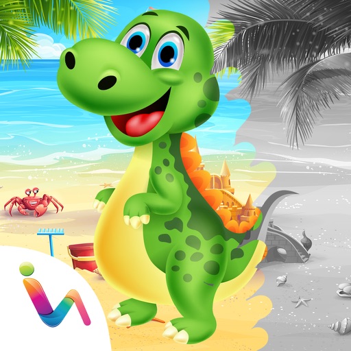 Dinosaurs Scratch & Paint Color Games Icon