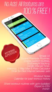 fititude - cardio, workout, exercise tracker and full log with music player for fitness and training айфон картинки 1