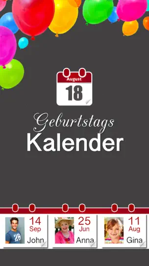 Screenshot von Geburtstagskalender Mit Benachrichtigungen & Erinnerungen - Keinen Geburtstag Mehr Vergessen! auf dem iPhone 1