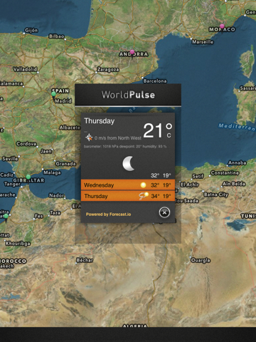 Screenshot #4 pour WorldPulse Earth Weather Clouds & Temperature