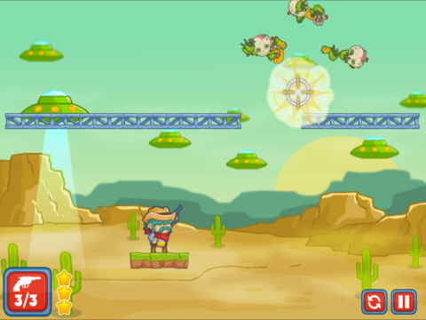 Cowboy vs Martians iPad screenshot