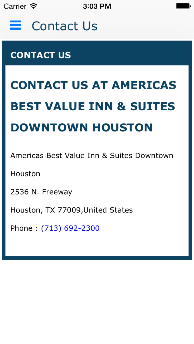 Americas Best Value Inn and Suites Downtown Houston iPhone screenshot 5 - Travel app