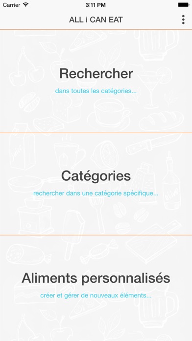 Screenshot #2 pour ALL i CAN EAT - liste d'intolérance alimentaires de lactose, fructose, histamine, gluten, sorbitol et acide salicylique