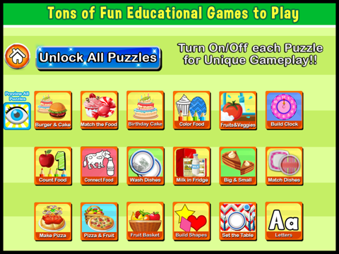 Preschool Educational Zoo Kitchen Games for Toddler | play children mini shape & alphabet learning puzzles for kids iPad screenshot
