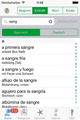 Esmeralda - Spanish German dictionary screenshot 2