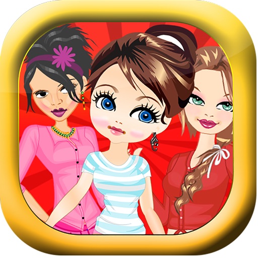 Stylish Girls Dress Up Icon