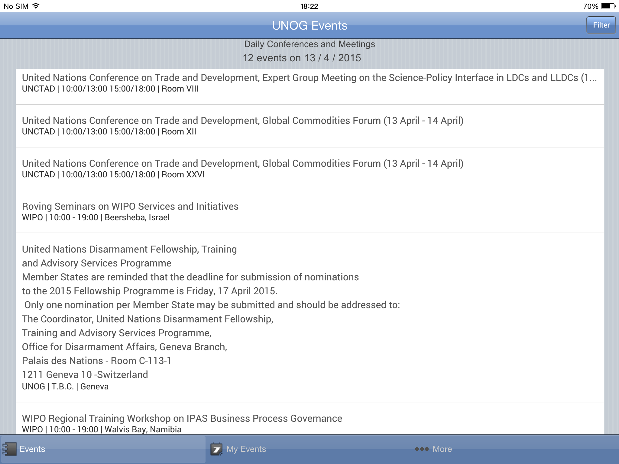 UNOG Events