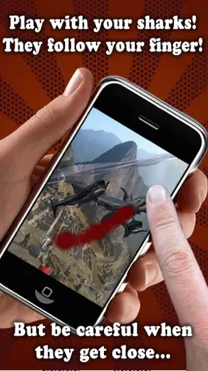 Скриншот Shark Fingers! 3D Interactive Aquarium FREE на iPhone 2